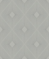 Antonina Vella Harlowe Light Grey & Silver Wallpaper Antonina Vella Modern Metals Second Edition Covers about 57.2 square feet China Unpasted 12.6-in repeat, straight match 20.8-in by 33-ft long roll - My Fabric Connection -