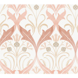 Ronald Redding Pine Cone Ribbon Blush Wallpaper Arts and Crafts Covers about 60.8 square feet Unpasted 24-in repeat, straight match 27-in by 27-ft long roll - My Fabric Connection - Ronald Redding Pine Cone Ribbon Blush Wallpaper Arts and Crafts Covers about 60.8 square feet Unpasted 24-in repeat, straight match 27-in by 27-ft long roll - My Fabric Connection -