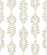 Inspired by Color Broadsands Botanica Beige Wallpaper Beige & Neutrals Covers about 56.4 square feet Prepasted 24-in repeat, straight match 20.5-in by 33-ft long roll - My Fabric Connection -