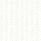 Inspired by Color Painted Herringbone Off White Wallpaper Beige & Neutrals Covers about 56.4 square feet Prepasted 20.5-in repeat, straight match 20.5-in by 33-ft long roll - My Fabric Connection -