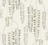 Inspired by Color Deco Wisteria Cream & Gold Wallpaper Black & White Resource Library Covers about 60.8 square feet Prepasted 25.25-in repeat, straight match 27-in by 27-ft long roll - My Fabric Connection -