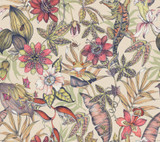 York Wallcoverings Rainforest Cream Wallpaper Blooms Covers about 60.8 square feet Unpasted 24-in repeat, straight match 27-in by 27-ft long roll - My Fabric Connection - York Wallcoverings Rainforest Cream Wallpaper Blooms Covers about 60.8 square feet Unpasted 24-in repeat, straight match 27-in by 27-ft long roll - My Fabric Connection -