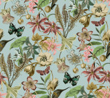 York Wallcoverings Butterfly House Sky Blue Wallpaper Blooms Covers about 60.8 square feet Unpasted 24-in repeat, straight match 27-in by 27-ft long roll - My Fabric Connection - York Wallcoverings Butterfly House Sky Blue Wallpaper Blooms Covers about 60.8 square feet Unpasted 24-in repeat, straight match 27-in by 27-ft long roll - My Fabric Connection -