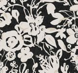 York Wallcoverings Brushstroke Floral Black Wallpaper Blooms Covers about 60.8 square feet Unpasted 25.25-in repeat, drop match 27-in by 27-ft long roll - My Fabric Connection -
