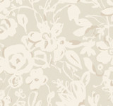 York Wallcoverings Brushstroke Floral Taupe Wallpaper Blooms Covers about 60.8 square feet Unpasted 25.25-in repeat, drop match 27-in by 27-ft long roll - My Fabric Connection -