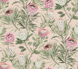 York Wallcoverings Protea Blush Wallpaper Blooms Covers about 60.8 square feet Unpasted 24-in repeat, straight match 27-in by 27-ft long roll - My Fabric Connection - York Wallcoverings Protea Blush Wallpaper Blooms Covers about 60.8 square feet Unpasted 24-in repeat, straight match 27-in by 27-ft long roll - My Fabric Connection -