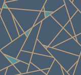 Inspired by Color Prismatic Navy & Gold Metallic Wallpaper Blues II Covers about 60.8 square feet Prepasted 25.25-in repeat, drop match 27-in by 27-ft long roll - My Fabric Connection - Inspired by Color Prismatic Navy & Gold Metallic Wallpaper Blues II Covers about 60.8 square feet Prepasted 25.25-in repeat, drop match 27-in by 27-ft long roll - My Fabric Connection -
