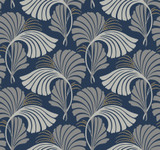 Candice Olson Dancing Leaves Navy Wallpaper Candice Olson After 8 Covers about 60.8 square feet Unpasted 25.25-in repeat, straight match 27-in by 27-ft long roll - My Fabric Connection - Candice Olson Dancing Leaves Navy Wallpaper Candice Olson After 8 Covers about 60.8 square feet Unpasted 25.25-in repeat, straight match 27-in by 27-ft long roll - My Fabric Connection -