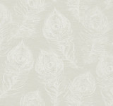 Candice Olson Regal Peacock White Wallpaper Candice Olson Casual Elegance Covers about 60.8 square feet Unpasted 25.25-in repeat, drop match 27-in by 27-ft long roll - My Fabric Connection - Candice Olson Regal Peacock White Wallpaper Candice Olson Casual Elegance Covers about 60.8 square feet Unpasted 25.25-in repeat, drop match 27-in by 27-ft long roll - My Fabric Connection -