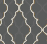 Candice Olson Double Damask Black Wallpaper Candice Olson Modern Artisan II Covers about 60.8 square feet Unpasted 25.25-in repeat, straight match 27-in by 27-ft long roll - My Fabric Connection -