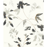 York Wallcoverings Linden Flower Black Wallpaper Candice Olson Tranquil Covers about 56.4 square feet Unpasted 24-in repeat, drop match 20.5-in by 33-ft long roll - My Fabric Connection - York Wallcoverings Linden Flower Black Wallpaper Candice Olson Tranquil Covers about 56.4 square feet Unpasted 24-in repeat, drop match 20.5-in by 33-ft long roll - My Fabric Connection -