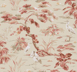 Ronald Redding Bridgewater Coral Wallpaper Classics Covers about 60.8 square feet Unpasted 25.25-in repeat, drop match 27-in by 27-ft long roll - My Fabric Connection - Ronald Redding Bridgewater Coral Wallpaper Classics Covers about 60.8 square feet Unpasted 25.25-in repeat, drop match 27-in by 27-ft long roll - My Fabric Connection -