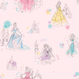 York Wallcoverings Disney Princess Pretty Elegant Pink Wallpaper Disney Kids Vol. 4 Covers about 56.4 square feet Unpasted 20.5-in repeat, drop match 20.5-in by 33-ft long roll - My Fabric Connection - York Wallcoverings Disney Princess Pretty Elegant Pink Wallpaper Disney Kids Vol. 4 Covers about 56.4 square feet Unpasted 20.5-in repeat, drop match 20.5-in by 33-ft long roll - My Fabric Connection -