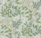 York Wallcoverings Eden Retreat Green & Gold Wallpaper Earthy Tones Covers about 60.8 square feet Prepasted 25.25-in repeat, straight match 27-in by 27-ft long roll - My Fabric Connection - York Wallcoverings Eden Retreat Green & Gold Wallpaper Earthy Tones Covers about 60.8 square feet Prepasted 25.25-in repeat, straight match 27-in by 27-ft long roll - My Fabric Connection -