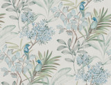 York Wallcoverings Handpainted Songbird Turquiose Wallpaper Earthy Tones Covers about 60.8 square feet Prepasted 20.5-in repeat, straight match 27-in by 27-ft long roll - My Fabric Connection - York Wallcoverings Handpainted Songbird Turquiose Wallpaper Earthy Tones Covers about 60.8 square feet Prepasted 20.5-in repeat, straight match 27-in by 27-ft long roll - My Fabric Connection -