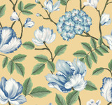 York Wallcoverings Morning Garden Yellow Wallpaper Grandmillennial Covers about 60.8 square feet Prepasted 25.25-in repeat, drop match 27-in by 27-ft long roll - My Fabric Connection - York Wallcoverings Morning Garden Yellow Wallpaper Grandmillennial Covers about 60.8 square feet Prepasted 25.25-in repeat, drop match 27-in by 27-ft long roll - My Fabric Connection -