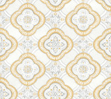 York Wallcoverings Garden Trellis Ochre Wallpaper Greenhouse Covers about 60.8 square feet Prepasted 24-in repeat, straight match 27-in by 27-ft long roll - My Fabric Connection - York Wallcoverings Garden Trellis Ochre Wallpaper Greenhouse Covers about 60.8 square feet Prepasted 24-in repeat, straight match 27-in by 27-ft long roll - My Fabric Connection -