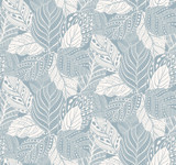 York Wallcoverings Vinca Blue Wallpaper Greenhouse Covers about 60.8 square feet Unpasted 25.25-in repeat, drop match 27-in by 27-ft long roll - My Fabric Connection - York Wallcoverings Vinca Blue Wallpaper Greenhouse Covers about 60.8 square feet Unpasted 25.25-in repeat, drop match 27-in by 27-ft long roll - My Fabric Connection -