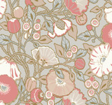 York Wallcoverings Poppies Grey & Pink Metallic Wallpaper Greenhouse Covers about 60.8 square feet Prepasted 25.25-in repeat, drop match 27-in by 27-ft long roll - My Fabric Connection - York Wallcoverings Poppies Grey & Pink Metallic Wallpaper Greenhouse Covers about 60.8 square feet Prepasted 25.25-in repeat, drop match 27-in by 27-ft long roll - My Fabric Connection -