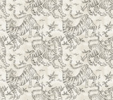 Lemieux et Cie Orly Tigers White Wallpaper Lemieux et Cie Signature Covers about 60.8 square feet Unpasted 24-in repeat, straight match 27-in by 27-ft long roll - My Fabric Connection - Lemieux et Cie Orly Tigers White Wallpaper Lemieux et Cie Signature Covers about 60.8 square feet Unpasted 24-in repeat, straight match 27-in by 27-ft long roll - My Fabric Connection -