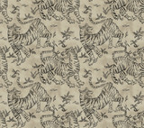 Lemieux et Cie Orly Tigers Taupe Wallpaper Lemieux et Cie Signature Covers about 60.8 square feet Unpasted 24-in repeat, straight match 27-in by 27-ft long roll - My Fabric Connection - Lemieux et Cie Orly Tigers Taupe Wallpaper Lemieux et Cie Signature Covers about 60.8 square feet Unpasted 24-in repeat, straight match 27-in by 27-ft long roll - My Fabric Connection -