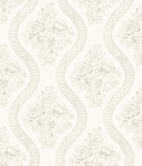 Magnolia Home Coverlet Floral Grey & Off White Wallpaper Magnolia Home Covers about 56.4 square feet Prepasted 12-in repeat, drop match 20.5-in by 33-ft long roll - My Fabric Connection - Magnolia Home Coverlet Floral Grey & Off White Wallpaper Magnolia Home Covers about 56.4 square feet Prepasted 12-in repeat, drop match 20.5-in by 33-ft long roll - My Fabric Connection -