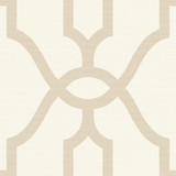Magnolia Home Woven Trellis Beige Wallpaper Magnolia Home Vol. II Covers about 56.4 square feet Prepasted 20.5-in repeat, straight match 20.5-in by 33-ft long roll - My Fabric Connection -