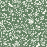 Magnolia Home Fox & Hare Forest Green Wallpaper Magnolia Home Vol. II Covers about 56.4 square feet Prepasted 20.5-in repeat, drop match 20.5-in by 33-ft long roll - My Fabric Connection - Magnolia Home Fox & Hare Forest Green Wallpaper Magnolia Home Vol. II Covers about 56.4 square feet Prepasted 20.5-in repeat, drop match 20.5-in by 33-ft long roll - My Fabric Connection -