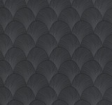 Candice Olson Metallic Black Scallop Wallpaper Natural Discovery Covers about 60.8 square feet Unpasted 6.3-in repeat, straight match 27-in by 27-ft long roll - My Fabric Connection - Candice Olson Metallic Black Scallop Wallpaper Natural Discovery Covers about 60.8 square feet Unpasted 6.3-in repeat, straight match 27-in by 27-ft long roll - My Fabric Connection -