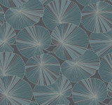 Candice Olson Layered Deep Blue Lily Pads Wallpaper Natural Discovery Covers about 60.8 square feet Unpasted 25.25-in repeat, straight match 27-in by 27-ft long roll - My Fabric Connection - Candice Olson Layered Deep Blue Lily Pads Wallpaper Natural Discovery Covers about 60.8 square feet Unpasted 25.25-in repeat, straight match 27-in by 27-ft long roll - My Fabric Connection -