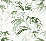 Candice Olson Inky Green Palms Wallpaper Natural Discovery Covers about 60.8 square feet Unpasted 24-in repeat, straight match 27-in by 27-ft long roll - My Fabric Connection -