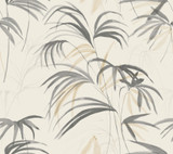 Candice Olson Inky Warm Neutral Palms Wallpaper Natural Discovery Covers about 60.8 square feet Unpasted 24-in repeat, straight match 27-in by 27-ft long roll - My Fabric Connection -
