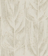 Candice Olson Dicot Beige Leaf Wallpaper Natural Discovery Covers about 56.4 square feet Unpasted 24-in repeat, straight match 20.5-in by 33-ft long roll - My Fabric Connection -