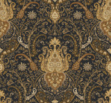 York Wallcoverings Byzance Brown Wallpaper New Neutrals Covers about 60.8 square feet Prepasted 25.25-in repeat, straight match 27-in by 27-ft long roll - My Fabric Connection - York Wallcoverings Byzance Brown Wallpaper New Neutrals Covers about 60.8 square feet Prepasted 25.25-in repeat, straight match 27-in by 27-ft long roll - My Fabric Connection -
