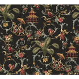 York Wallcoverings Mandarin Rose Red Wallpaper New Neutrals Covers about 60.8 square feet Prepasted 24-in repeat, straight match 27-in by 27-ft long roll - My Fabric Connection -