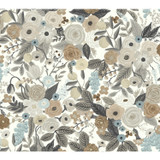 Rifle Paper Co. Garden Party Brown & Beige Wallpaper Rifle Paper Co. Covers about 60.8 square feet Unpasted 24-in repeat, drop match 27-in by 27-ft long roll - My Fabric Connection -