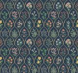 Rifle Paper Co. Hawthorne Navy Wallpaper Rifle Paper Co. Covers about 60.8 square feet Unpasted 25.25-in repeat, straight match 27-in by 27-ft long roll - My Fabric Connection - Rifle Paper Co. Hawthorne Navy Wallpaper Rifle Paper Co. Covers about 60.8 square feet Unpasted 25.25-in repeat, straight match 27-in by 27-ft long roll - My Fabric Connection -
