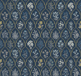 Rifle Paper Co. Hawthorne Navy & Gold Wallpaper Rifle Paper Co. Covers about 60.8 square feet Unpasted 25.25-in repeat, straight match 27-in by 27-ft long roll - My Fabric Connection - Rifle Paper Co. Hawthorne Navy & Gold Wallpaper Rifle Paper Co. Covers about 60.8 square feet Unpasted 25.25-in repeat, straight match 27-in by 27-ft long roll - My Fabric Connection -