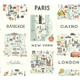 Rifle Paper Co. City Maps Mint Metallic Wallpaper Rifle Paper Co. Covers about 60.8 square feet Unpasted 24-in repeat, drop match 27-in by 27-ft long roll - My Fabric Connection - Rifle Paper Co. City Maps Mint Metallic Wallpaper Rifle Paper Co. Covers about 60.8 square feet Unpasted 24-in repeat, drop match 27-in by 27-ft long roll - My Fabric Connection -
