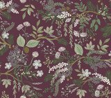 Rifle Paper Co. Juniper Forest Burgundy Wallpaper Rifle Paper Co. Covers about 60.8 square feet Unpasted 24-in repeat, drop match 27-in by 27-ft long roll - My Fabric Connection - Rifle Paper Co. Juniper Forest Burgundy Wallpaper Rifle Paper Co. Covers about 60.8 square feet Unpasted 24-in repeat, drop match 27-in by 27-ft long roll - My Fabric Connection -