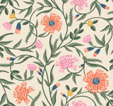 Rifle Paper Co. Aster Coral Wallpaper Rifle Paper Co. 3rd Edition Covers about 60.8 square feet Unpasted 25.25-in repeat, drop match 27-in by 27-ft long roll - My Fabric Connection - Rifle Paper Co. Aster Coral Wallpaper Rifle Paper Co. 3rd Edition Covers about 60.8 square feet Unpasted 25.25-in repeat, drop match 27-in by 27-ft long roll - My Fabric Connection -