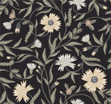 Rifle Paper Co. Aster Black Wallpaper Rifle Paper Co. 3rd Edition Covers about 60.8 square feet Unpasted 25.25-in repeat, drop match 27-in by 27-ft long roll - My Fabric Connection - Rifle Paper Co. Aster Black Wallpaper Rifle Paper Co. 3rd Edition Covers about 60.8 square feet Unpasted 25.25-in repeat, drop match 27-in by 27-ft long roll - My Fabric Connection -
