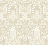 Rifle Paper Co. Pineapple Damask Linen Wallpaper Rifle Paper Co. 3rd Edition Covers about 60.8 square feet Unpasted 25.25-in repeat, straight match 27-in by 27-ft long roll - My Fabric Connection - Rifle Paper Co. Pineapple Damask Linen Wallpaper Rifle Paper Co. 3rd Edition Covers about 60.8 square feet Unpasted 25.25-in repeat, straight match 27-in by 27-ft long roll - My Fabric Connection -