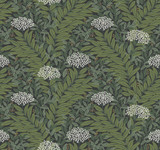 Rifle Paper Co. Highgrove Black Wallpaper Rifle Paper Co. 3rd Edition Covers about 60.8 square feet Unpasted 12.625-in repeat, straight match 27-in by 27-ft long roll - My Fabric Connection -