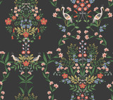 Rifle Paper Co. Luxembourg Black Wallpaper Rifle Paper Co. Second Edition Covers about 60.8 square feet Unpasted 24-in repeat, straight match 27-in by 27-ft long roll - My Fabric Connection - Rifle Paper Co. Luxembourg Black Wallpaper Rifle Paper Co. Second Edition Covers about 60.8 square feet Unpasted 24-in repeat, straight match 27-in by 27-ft long roll - My Fabric Connection -