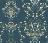 Rifle Paper Co. Luxembourg Blue & Green Wallpaper Rifle Paper Co. Second Edition Covers about 60.8 square feet Unpasted 24-in repeat, straight match 27-in by 27-ft long roll - My Fabric Connection - Rifle Paper Co. Luxembourg Blue & Green Wallpaper Rifle Paper Co. Second Edition Covers about 60.8 square feet Unpasted 24-in repeat, straight match 27-in by 27-ft long roll - My Fabric Connection -