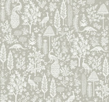Rifle Paper Co. Menagerie Toile Black Wallpaper Rifle Paper Co. Second Edition Covers about 60.8 square feet Unpasted 25.25-in repeat, drop match 27-in by 27-ft long roll - My Fabric Connection -