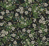 Rifle Paper Co. Cornflower Black & Green Wallpaper Rifle Paper Co. Second Edition Covers about 60.8 square feet Unpasted 25.25-in repeat, straight match 27-in by 27-ft long roll - My Fabric Connection -