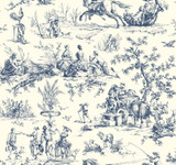 York Wallcoverings Seasons Toile Navy Wallpaper Toile Resource Library Covers about 60.8 square feet Prepasted 25.25-in repeat, drop match 27-in by 27-ft long roll - My Fabric Connection - York Wallcoverings Seasons Toile Navy Wallpaper Toile Resource Library Covers about 60.8 square feet Prepasted 25.25-in repeat, drop match 27-in by 27-ft long roll - My Fabric Connection -