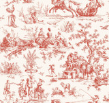 York Wallcoverings Seasons Toile Scarlet Wallpaper Toile Resource Library Covers about 60.8 square feet Prepasted 25.25-in repeat, drop match 27-in by 27-ft long roll - My Fabric Connection - York Wallcoverings Seasons Toile Scarlet Wallpaper Toile Resource Library Covers about 60.8 square feet Prepasted 25.25-in repeat, drop match 27-in by 27-ft long roll - My Fabric Connection -